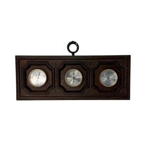 Vintage Springfield Wall Weather‎ Station Barometer Thermometer Hygrometer